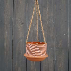 Small Terracota Style Hanging Pot (7cm) detail page